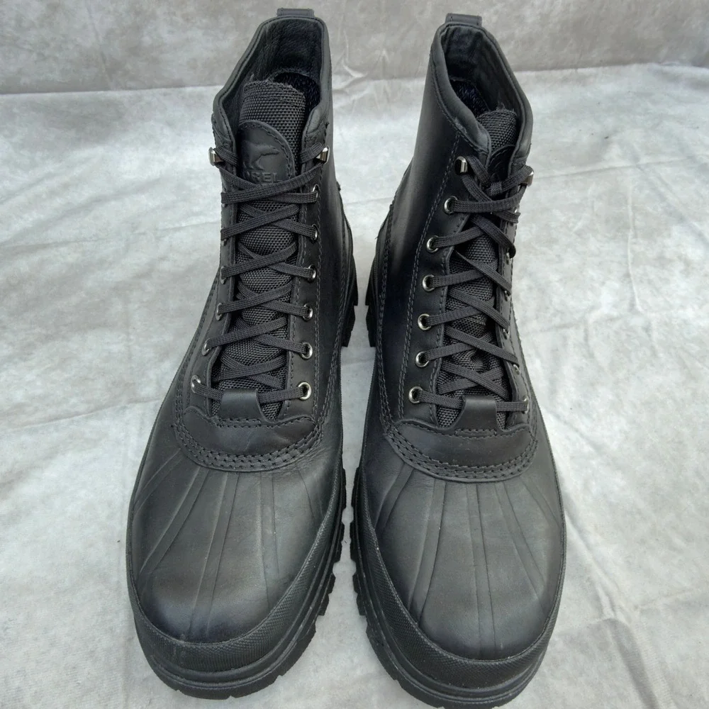 Sorel Caribou X Boot Lace Gore-Tex Vibram Black Leather Waterproof Boots Size 13